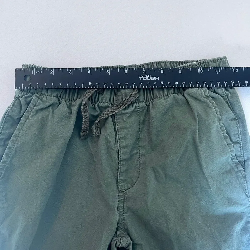 Gap Kids Boys Size Medium Green‎ Pull on Long Pants Side Pockets Elastic Cuffs